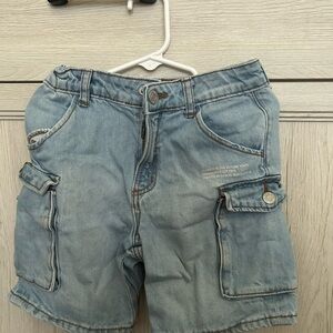 Zara Kids Denim Cargo Shorts